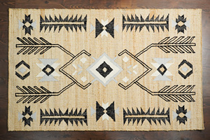 Haute Qualité Artisanal Jute Lavable En Peluche Moderne Floral Tapis D'extérieur Fournisseur En Vrac Élégant À La Main Tapis De Sol Tapis Créations - Product Image 4