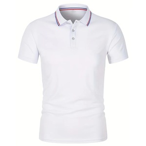 Offre Spéciale hommes été décontracté respirant haut confortable polo chemise hommes couleur unie à manches courtes T-Shirt - Product Image 2