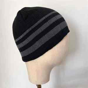 2025 <b>Winter</b> New Black Gray Wool Blend Jacquard Knit Beanie Warm Hat Unisex Adjustable <b>Winter</b> <b>Cap</b> - Product Image 4