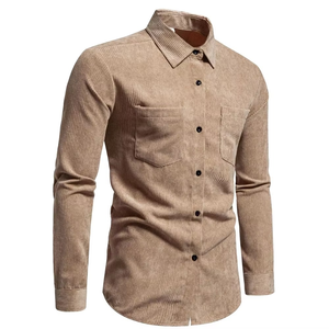 Camisa de negocios casual para hombres Camisas de vestir personalizadas de alta calidad con mangas completas Tela de punto de franela transpirable - Product Image 3