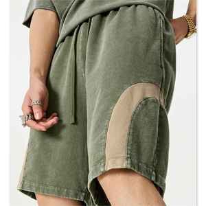 2025 <b>Men's</b> Summer Daily Quick Dry Fitness <b>Shorts</b> 100% Cotton Wholesale Fashion Multi-Color Loose Making Custom Arc <b>Patch</b> - Product Image 6