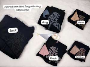 ชุดเดรสเป็นทางการของดูไบเสื้อผ้ามุสลิมแบบดั้งเดิมของผู้หญิงชุดเดรสอาบายาแบบทางการปักแฟนซีสไตล์เรียบง่ายสง่างาม - Product Image 4