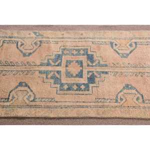 Tapis turc vintage 2,7x9,1 pi (82x278 cm), tapis persan Herki bleu - Product Image 4