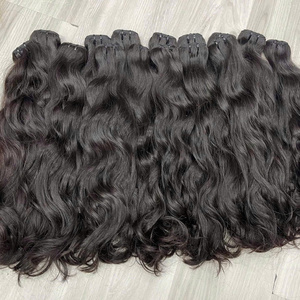 Extensions de cheveux humains vietnamiens bruts de qualité supérieure, naturellement ondulés, double trame, non traités, en mèches - Product Image 5