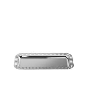 Elegante Bandeja Rectangular de Acero Inoxidable Martillado Hecha a Mano para Servir en Bodas, Plato Decorativo Plateado Moderno y Ligero - Product Image 4