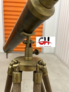 Télescope antique en laiton, nautique, avec fonction de zoom. Télescope décoratif nautique en laiton avec support, cadeau télescope - Product Image 6