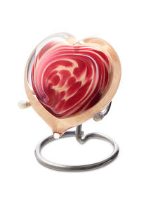 Urne souvenir en forme de coeur en aluminium 100% de superbe qualité avec support au meilleur prix compétitif - Product Image 2