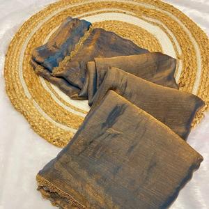 Đẹp Vàng Voan Thiết Kế Màu Vàng <span class=keywords><strong>Saree</strong></span> Cho Đảng Lễ Hội Đám Cưới Phụ Nữ Dân tộc Mặc Nhất Bán Áo Độc Quyền - Product Image 5