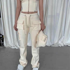 2025 femmes Cargo pantalons de survêtement Gym athlétique Jogger Yoga ample salon poches pantalon fabriqué au pakistan - Product Image 3