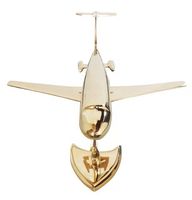 Objet décoratif d'avion en laiton vintage artisanal pour la décoration de la maison, le jeu des enfants et la collection de cadeaux