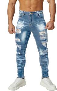 Pantalones vaqueros OEM de diseño personalizado para hombre, estilo callejero con calidad superior cómoda, cintura media, pierna recta, último diseño - Product Image 6