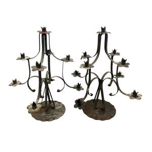 Portavelas de Metal Rústico al por Mayor, Diseño Floral, Soportes de Hierro para Velas Cónicas, Estilo Nórdico, Decoración de Bodas y Decoración de Vestíbulos de Hotel - Product Image 4