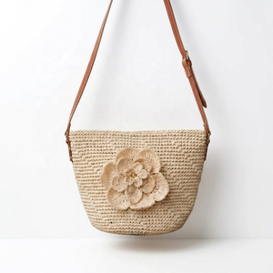 Handmade Bohemian Raffia Woven <b>Clutch</b> <b>Bag</b> with Floral Embroidery Strap <b>Small</b> Capacity Beach Shoulder Purse for Women - Product Image 6