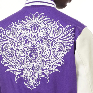 Blouson Bomber Homme Personnalisé Imprimé en Relief Style Universitaire Hiver avec Motif Sportif Collégial - Product Image 5