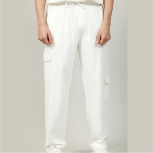 Pantalones de lana ecológicos para hombre de encaje plano informal de diseño personalizado último estilo servicio OEM de alta calidad - Product Image 1