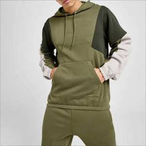 CLUB FLEECE COLOR BLOCK HOODIE PREMIUM HEAVYWEIGHT PULLOVER SUDADERA STREETWEAR SUDADERA CON CAPUCHA DE ALGODÓN DE GRAN TAMAÑO. - Product Image 5