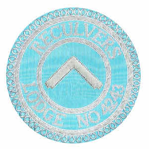 Badges de tablier maçonnique de meilleure qualité Conception personnalisée Badges de tablier de décoration maçonnique de broderie à la main - Product Image 4