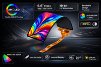 Module d'affichage AMOLED flexible de 6,6 pouces 1080x2400 FHD+ à contraste élevé avec interface MIPI, panneau flexible incurvé pour appareils innovants