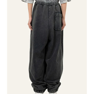 กางเกงกีฬาลำลองใส่ได้ทั้งชายและหญิงปักลายสไตล์สตรีทแวร์แนวสตรีทเทอร์รี่กรดซักได้ตามต้องการ - Product Image 3