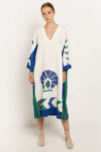 2024 otoño nuevo estilo retro francés ecológico lujo bordado trabajo fajas manga larga empalme malla vestido de mujer - Product Image 4