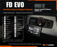 Medidor Digital Inteligente Auto Meter Shadow FD EVO OBD2, Monitoreo de 22 Datos del Vehículo, Lector de Códigos DTC