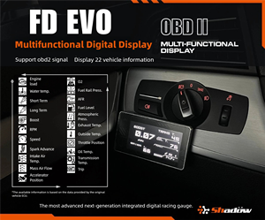 Jauge numérique intelligente Auto Meter Shadow FD EVO OBD2 avec affichage numérique, surveillance de 22 données du véhicule, lecteur de codes DTC - Product Image 4