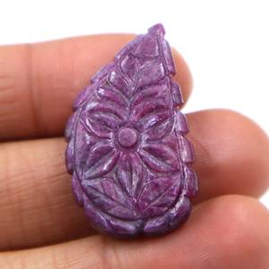 ทับทิมแกะสลักพลอยทับทิมสีแดงธรรมชาติอัญมณีแกะสลักด้วยมือหินหลวมผู้ผลิตสำหรับเครื่องประดับหิน - Product Image 1