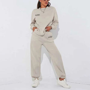 Custom Design Your Own Tracksuit Pullover Hoodie Sweatshirt <b>Jogger</b> Set Cotton <b>Fleece</b> 2 Piece Set Tracksuits for <b>Women</b> - Product Image 1