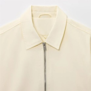 2025 nouvelle mode femmes veste décontractée Simple polyvalent fermeture éclair col à manches longues été nouveau Style surdimensionné veste - Product Image 3