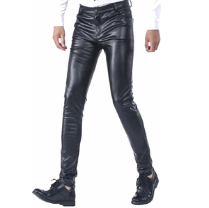 Pantalones de cuero transpirables de nuevo estilo Ropa de cuero genuino Color rojo sólido Alta calidad 2025 Pantalones de cuero para hombres al por mayor - Product Image 3