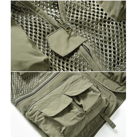Gilet de randonnée pour homme, en maille respirante, ajouré, camouflage, pour journaliste, photographe, pêcheur, veste de camping, veste de chasse