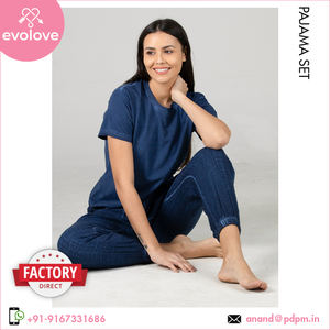 Suministro directo al por mayor de pijama de 2 piezas de algodón 100% para mujer Ropa de noche de verano Ropa de dormir a precio con descuento - Product Image 2