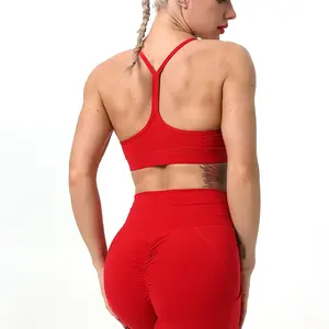Soutien-gorge de sport à séchage rapide pour femme Yoga & Running Fitness Vest for Summer Plus Size Washed Technique - Product Image 2