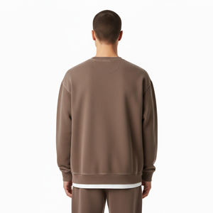 Sudaderas Unisex de Felpa 100% Algodón, Color Personalizado, Cuello Redondo, Casuales, Otoñales, Diseño Sólido, Logotipo Personalizado, Transpirables, al por Mayor para Hombre - Product Image 5