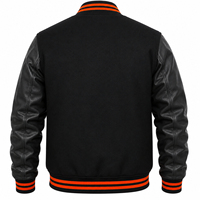 Blouson universitaire matelassé chauffant personnalisé pour homme, en laine et 100 % coton, décontracté, avec logo frontal