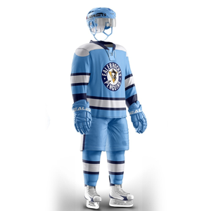 Uniforme de hockey sur glace OEM de qualité supérieure fabriqué en usine avec impression de logo personnalisé maillot de hockey sur glace à col lacé uniforme pour hommes - Product Image 5