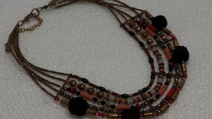 Collar de Cadenas con Cuentas de Vidrio Estilo Vintage para Mujer, Diseño Multicapa, Elegante y Moderno - Product Image 5