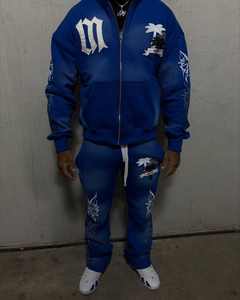 Sweats à capuche et pantalons de survêtement de haute qualité ensemble deux pièces personnalisées pour hommes ensemble de sweat à capuche zippé épais 500gsm survêtement pour hommes - Product Image 2