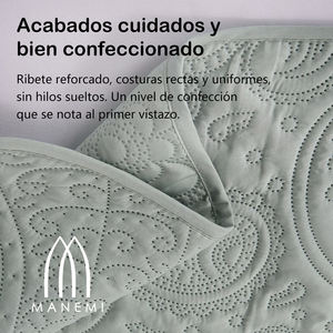 Parure de lit MANEMI pour la mi-saison, couvre-lit avec 1 ou 2 taies d'oreiller incluses - Product Image 2