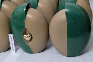 Nouvelle urne funéraire en forme de cœur vert pour cendres humaines, urne funéraire pour adultes, en aluminium, métal, commémorative, directement de l'usine - Product Image 4