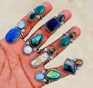 Anillo de Plata de Ley 925 Maciza con Engaste Ovalado, Joyería de Moda Hecha a Mano para Mujer, Lote al por Mayor - Product Image 4