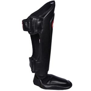 Protège-tibias de boxe Muay Thai en cuir personnalisés, très demandés – Protection professionnelle, conception respirante, fermeture auto-agrippante - Product Image 6