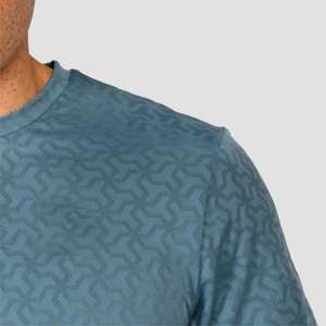 เสื้อยืดลำลองผู้ชายน้ำหนักเบาพิมพ์ลายสีเต็มแขนสั้นผ้าโพลีเอสเตอร์ - Product Image 4