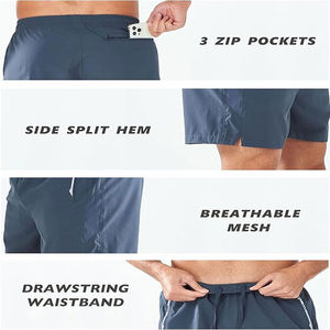 Pantalones Cortos Deportivos de Compresión Personalizados para Hombre, 100% Algodón, Ropa Deportiva, Estampado Negro, para Correr, Entrenamiento, Ejercicio, Fitness, Atléticos - Product Image 4