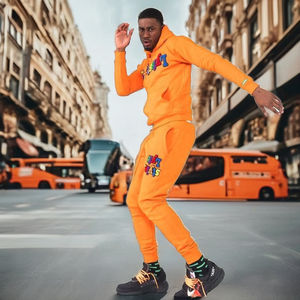 Survêtements de sport pour hommes sur mesure 2020, mode, 100% coton avec logo brodé et impression en relief, méthode de tissage tricoté - Product Image 1