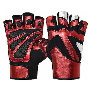 Guantes de gimnasio de poliéster de medio dedo con logotipo personalizado, guantes de entrenamiento físico ajustables ligeros para entrenamiento de levantamiento de pesas - Product Image 4