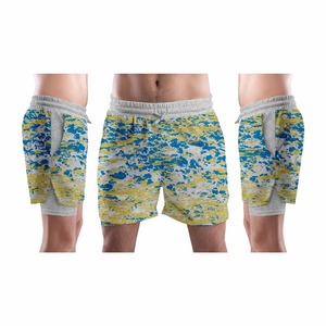 กางเกงว่ายน้ำสำหรับผู้ชายกางเกงว่ายน้ำแนวสตรีทสำหรับฤดูร้อนกางเกงวิ่งชายหาดแบบวินเทจ็อกเกอร์ลายตาข่ายพิมพ์ซับลิเมชันลายดอกไม้แบบสั่งทำโลโก้ได้ - Product Image 1