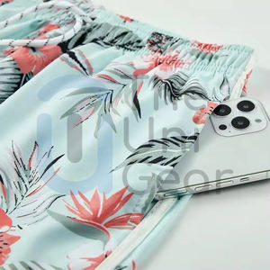 Nueva llegada de alta calidad 100% poliéster de las mujeres Casual impreso ropa deportiva pantalones cortos patrón sólido gimnasio Fitness al por mayor - Product Image 4