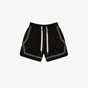 Pantalones cortos de malla sólidos personalizados para hombre al por mayor, cintura elástica transpirable, secado rápido, a prueba de viento, 100% poliéster, personaliza tu propio logotipo - Product Image 3