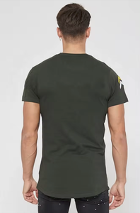 เสื้อยืดกีฬาคอกลมพิมพ์ลายระบายอากาศสำหรับฤดูร้อน ขายส่ง แบบสั่งตัดพอดีตัวสำหรับผู้ชาย - Product Image 2